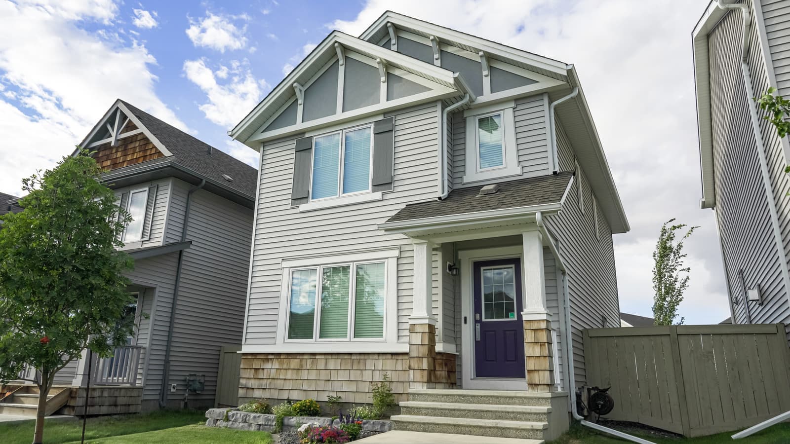 House with shingle roof